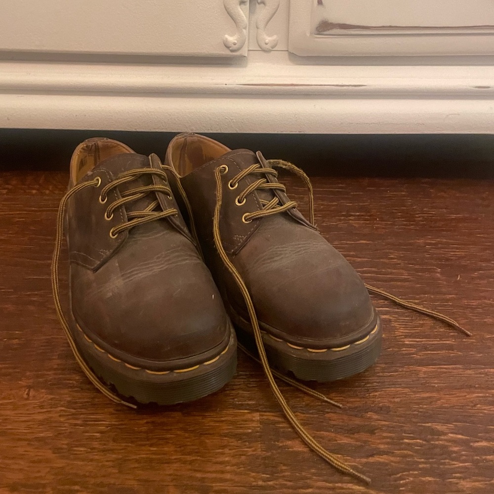 Dr. Martens Made in England Brown Leather Loafers